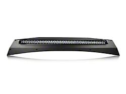 Cali Raised LED Economy Roof Rack with 42-Inch Single Row Amber LED Light Bar and Small Blue OEM Style Switch (05-23 Tacoma Double Cab)