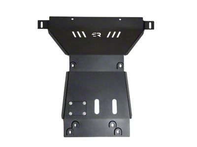 Cali Raised LED Steel Front Skid Plate; Black (24-25 Tacoma)