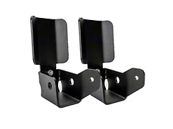 Cali Raised LED Steel Rear Shock Skid Plates; Black (05-23 Tacoma)