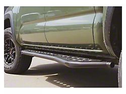 Step Edition Bolt On Rock Sliders with Kickout and Raw Filler Plate; Textured Black (05-23 Tacoma Double Cab w/ 6-Foot Bed)