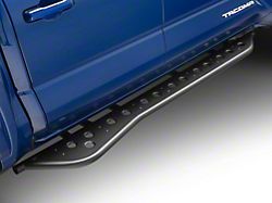 Step Edition Rock Sliders with Kickout and Textured Black Filler Plates; Textured Black (24-25 Tacoma Double Cab)