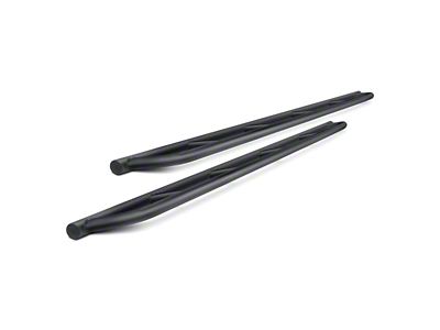 Cali Raised LED Trail Edition Rock Sliders; Textured Black (05-23 Tacoma Double Cab)
