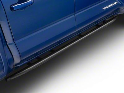 Cali Raised LED Trail Edition Rock Sliders; Textured Black (24-25 Tacoma Double Cab)