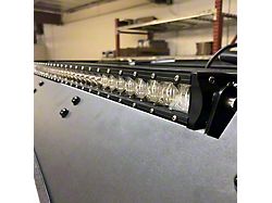 42-Inch Slim LED Light Bar with Tall Amber Backlight Swtich and 40-Inch Cut-Out Prinsu Roof Rack Slim LED Light Bar Bracket Kit (Universal; Some Adaptation May Be Required)