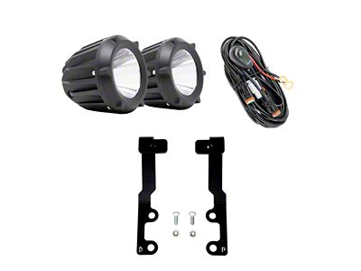 Cali Raised LED 3.50-Inch Round Cannon LED Pod Lights with Low Profile Ditch Light Brackets (22-25 Tundra)
