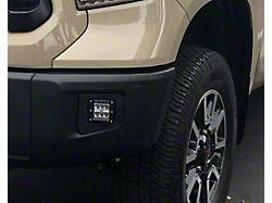 3x2-Inch 18W Amber LED Fog Lights with Mounting Brackets; Spot Beam (14-21 Tundra)