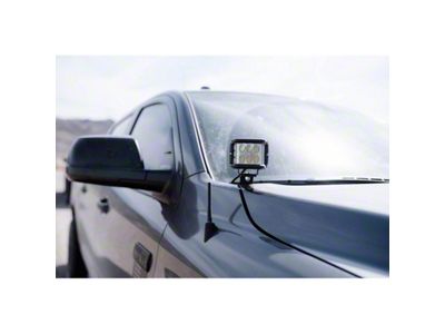 Cali Raised LED 3x2-Inch 18W LED Lights with Ditch Mounting Brackets and Blue Backlight Switch (14-21 Tundra)