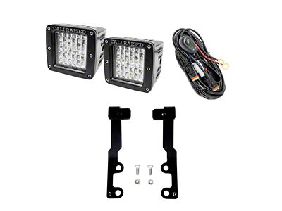 Cali Raised LED 3x2 LED Pod Lights with Low Profile Ditch Light Brackets (22-25 Tundra)