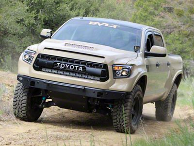 Cali Raised LED Dual 42-Inch Curved LED Light Bars with Hidden Grille Mounting Brackets and Blue Backlight Switch; Combo Beam (14-21 Tundra)