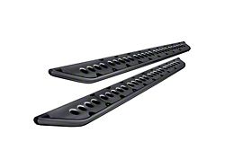 Cali Raised LED Step Edition Rock Sliders with Filler Plates; Bed Liner Coating (14-21 Tundra CrewMax)