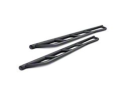 Step Edition Bolt On Rock Sliders with Kickout and Raw Filler Plate; Textured Black (14-21 Tundra CrewMax)