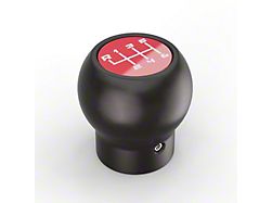 Campsite Carbon Manual 6-Speed Shift Knob; Red (20-25 Jeep Gladiator JT)