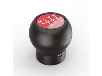 Campsite Carbon Manual 6-Speed Shift Knob; Red (20-25 Jeep Gladiator JT)