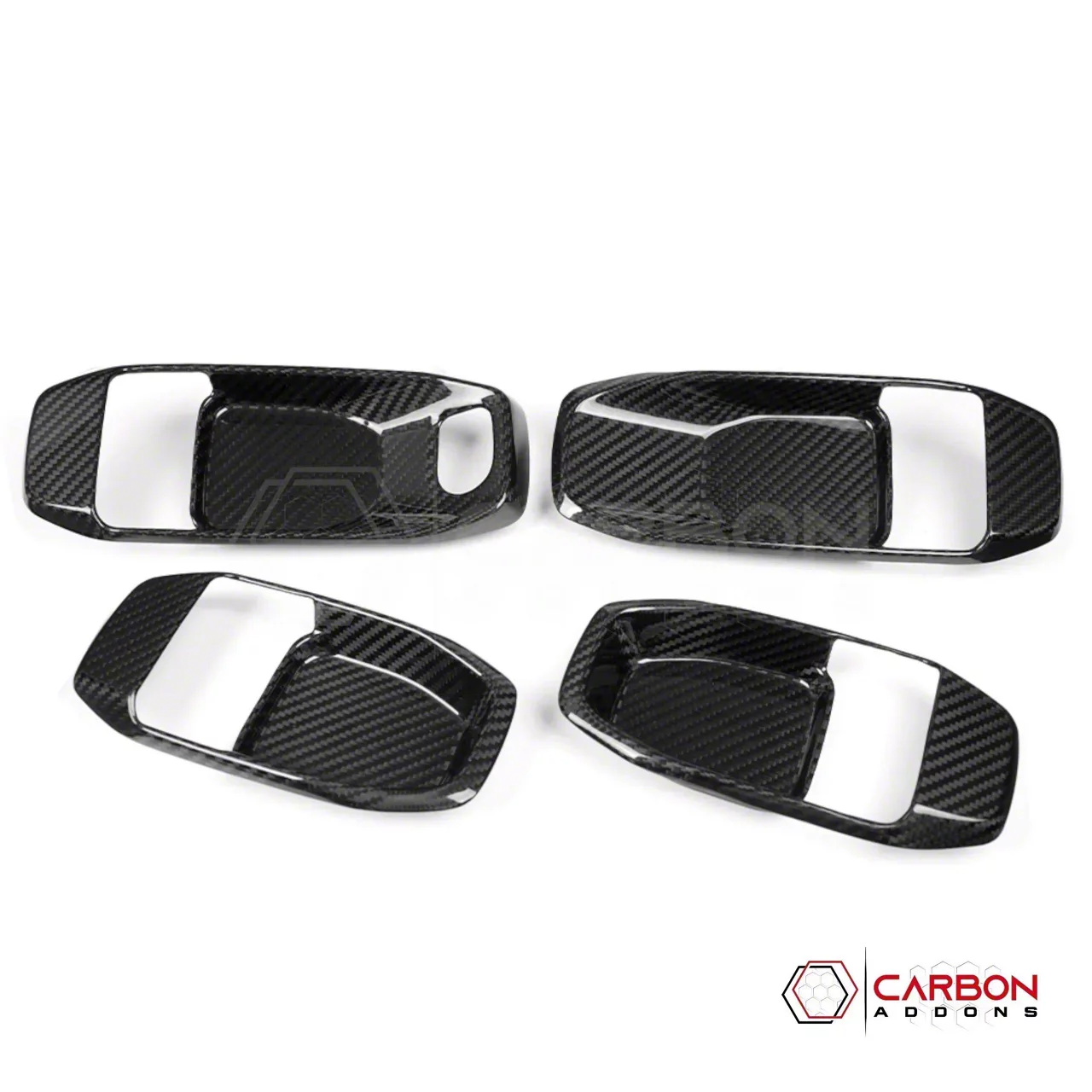 Jeep Rear Window Shade Carbonaddons Interior Door Handle Surround Trim Cover; Matte Black ...