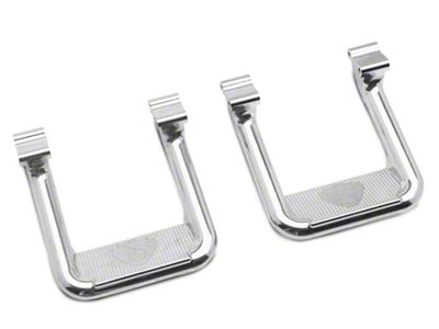 Carr Hoop II Side Steps; Polished; Pair (21-25 Bronco)