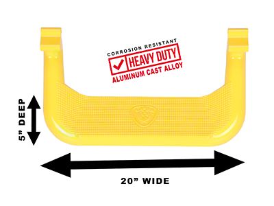 Carr Super Hoop Side Steps; Safety Yellow; Pair (21-25 Bronco)