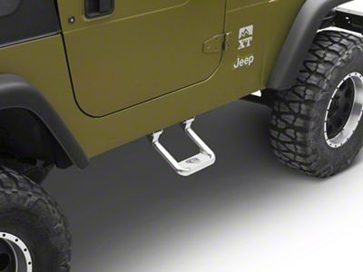 Carr Hoop II Side Steps; Polished; Pair (97-06 Jeep Wrangler TJ)