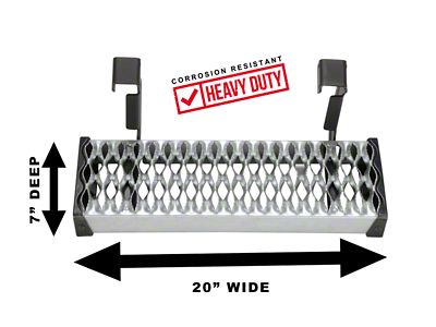 Carr MAXgrip Side Step for Front Doors; Galvanized (07-18 Jeep Wrangler JK)