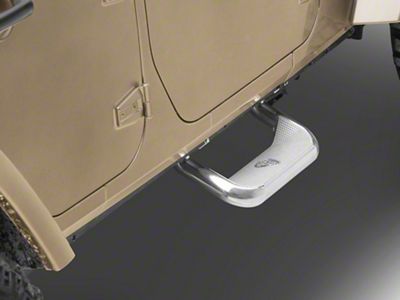 Carr Super Hoop Side Step; Polished (07-18 Jeep Wrangler JK)