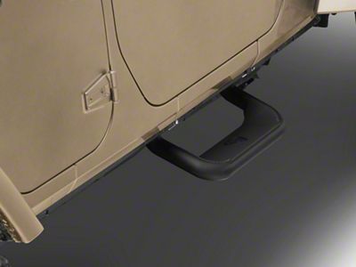 Carr Super Hoop Side Steps; Black; Pair (07-18 Jeep Wrangler JK)