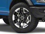 Carroll Shelby Wheels CS45 Black with Hyper Silver Inserts 6-Lug Wheel; 20x9; 12mm Offset (22-25 Bronco Raptor)