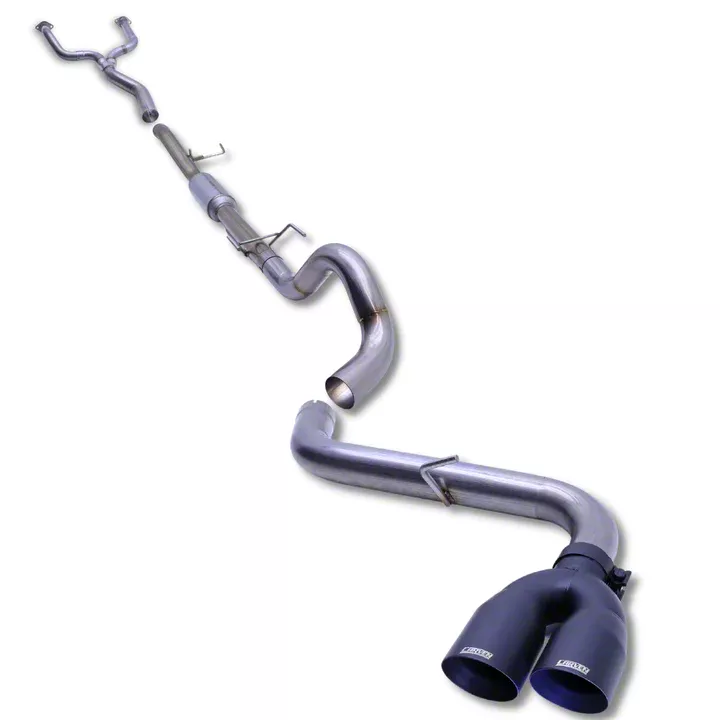 Carven Exhaust Tundra Single Exhaust System with Ceramic Black Tips