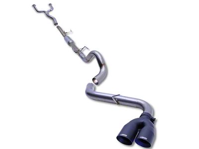 Carven Exhaust Single Exhaust System with Ceramic Black Tips; Side Exit (22-25 Tundra, Excluding Hybrid, Platinum & TRD Pro)