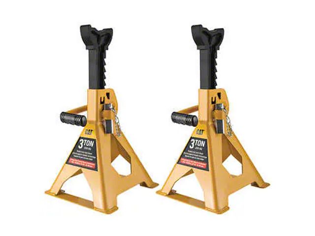 CAT Bronco Sport Double Lock Jack Stand Set with Safety Pin Lock; 3 Ton ...