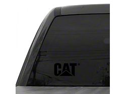 CAT 5-Inch Vinyl Decal; Black (Universal; Some Adaptation May Be Required)