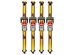 CAT 4 Piece 1.25 Inch by 12 Foot Ratchet Tie Down Set (Universal; Some Adaptation May Be Required)