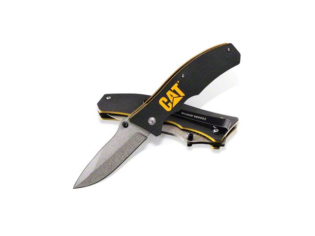 CAT Jeep Wrangler 7-1/2-Inch Drop Point Folding Knife 980002 (Universal ...