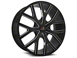 Cavallo CLV-15 Gloss Black and Milled 5-Lug Wheel; 18x8; 35mm Offset (21-25 Bronco Sport)