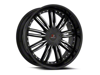 Cavallo CLV-54 Gloss Black and Machined 5-Lug Wheel; 20x8.5; 35mm Offset (21-25 Bronco Sport)