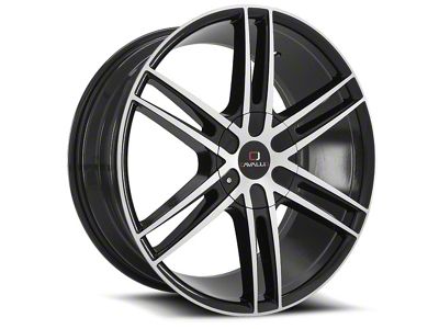 Cavallo CLV-20 Gloss Black and Machined Wheel; 20x8.5; 35mm Offset (14-23 Jeep Cherokee KL)