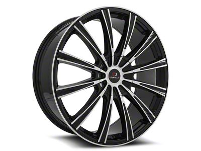 Cavallo CLV-23 Gloss Black and Machined Wheel; 18x8; 35mm Offset (14-23 Jeep Cherokee KL)