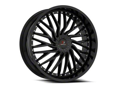 Cavallo CLV-43 Gloss Black Wheel; 22x8.5; 38mm Offset (84-01 Jeep Cherokee XJ)