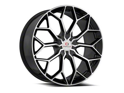 Cavallo CLV-44 Gloss Black and Machined Wheel; 18x8; 35mm Offset (84-01 Jeep Cherokee XJ)
