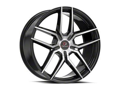 Cavallo CLV-55 Gloss Black and Machined Wheel; 18x8; 35mm Offset (84-01 Jeep Cherokee XJ)