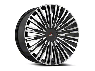 Cavallo CLV-48 Gloss Black and Machined Wheel; 20x8.5; 35mm Offset (15-23 Jeep Renegade BU)