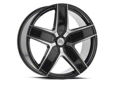 Cavallo CLV-C-31 Gloss Black and Machined Wheel; 20x8.5; 35mm Offset (15-23 Jeep Renegade BU)