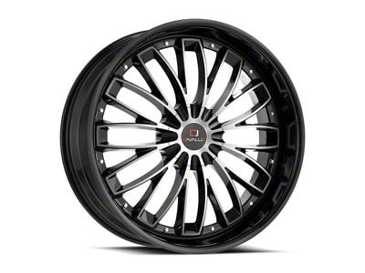 Cavallo CLV-42 Gloss Black and Machined Wheel; 18x8; 35mm Offset (97-06 Jeep Wrangler TJ)
