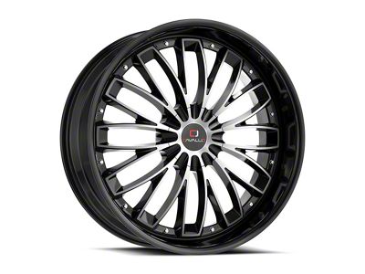 Cavallo CLV-42 Gloss Black and Machined Wheel; 20x8.5; 35mm Offset (97-06 Jeep Wrangler TJ)