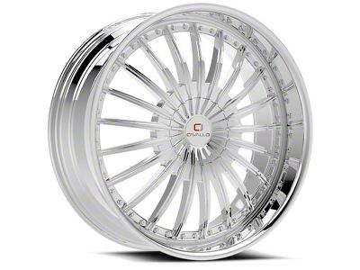 Cavallo CLV-32 Nano Chrome 6-Lug Wheel; 22x9.5; 25mm Offset (04-15 Titan)