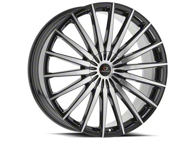 Cavallo CLV-34 Gloss Black and Machined 6-Lug Wheel; 24x9; 25mm Offset (17-24 Titan)