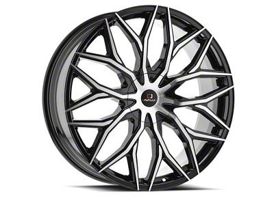 Cavallo CLV-37 Gloss Black and Machined 6-Lug Wheel; 26x9.5; 25mm Offset (04-15 Titan)