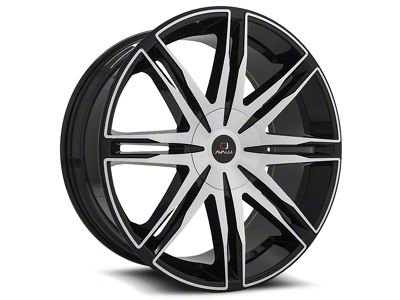 Cavallo CLV-18 Gloss Black and Machined 6-Lug Wheel; 20x8.5; 25mm Offset (16-24 Titan XD)