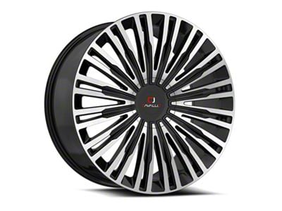 Cavallo CLV-48 Gloss Black and Machined 6-Lug Wheel; 24x9; 25mm Offset (16-24 Titan XD)