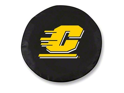 Central Michigan University Spare Tire Cover; Black (66-18 Jeep CJ5, CJ7, Wrangler YJ, TJ & JK)