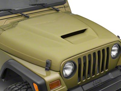 Cervini's Ram Air Hood; Unpainted (97-06 Jeep Wrangler TJ)