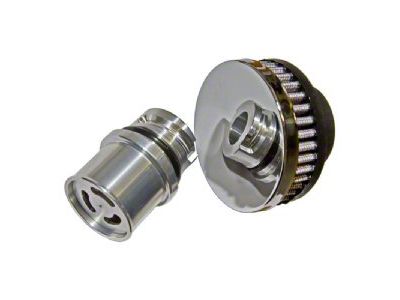 CFM Performance Baffled Billet Valve Cover Breather; Chrome (21-25 Bronco, Excluding Raptor)